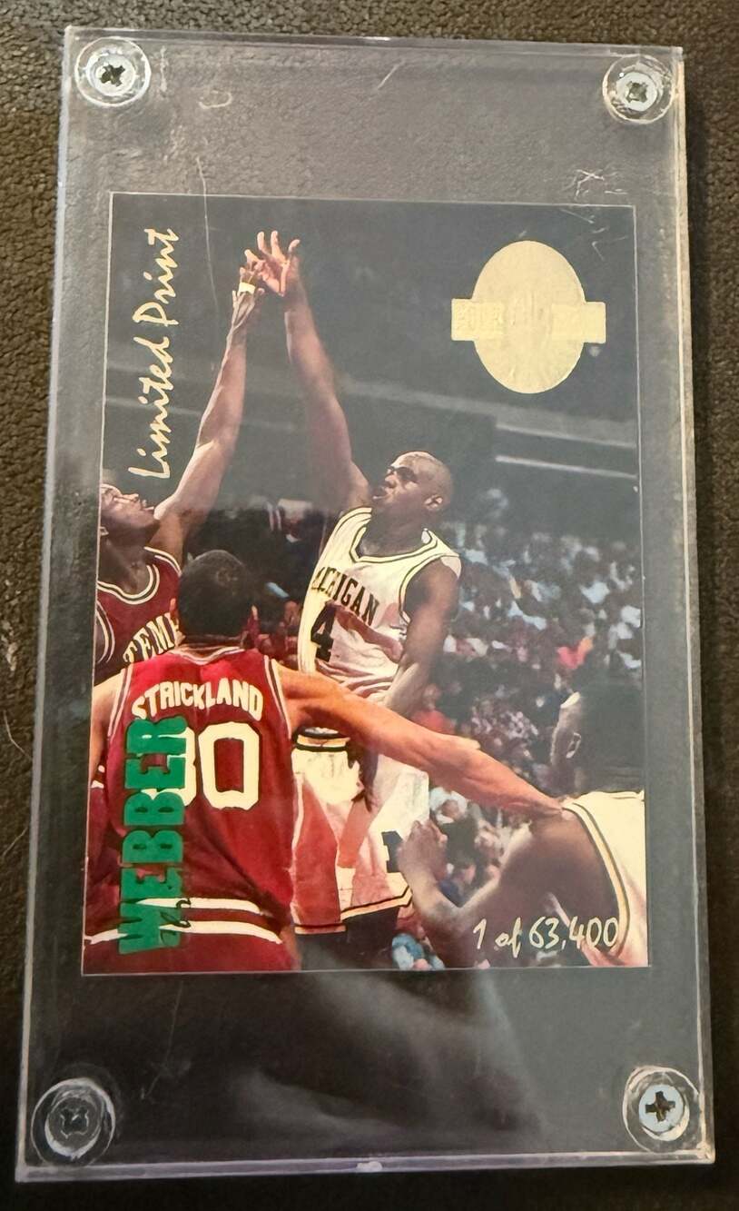 1993 Classic Four Sport Limited Print LP2 Chris Webber Rookie #1 of 63,400
